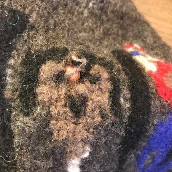 Vintage 100% Wool Hand Knitted Indian Tribe Scarf - Picture 8 of 15